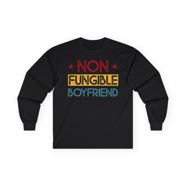 Non Fungible Boyfriend Crypto Long Sleeve – Cryptocurrency Shirt for Enthusiasts, Traders, and Meme Lovers