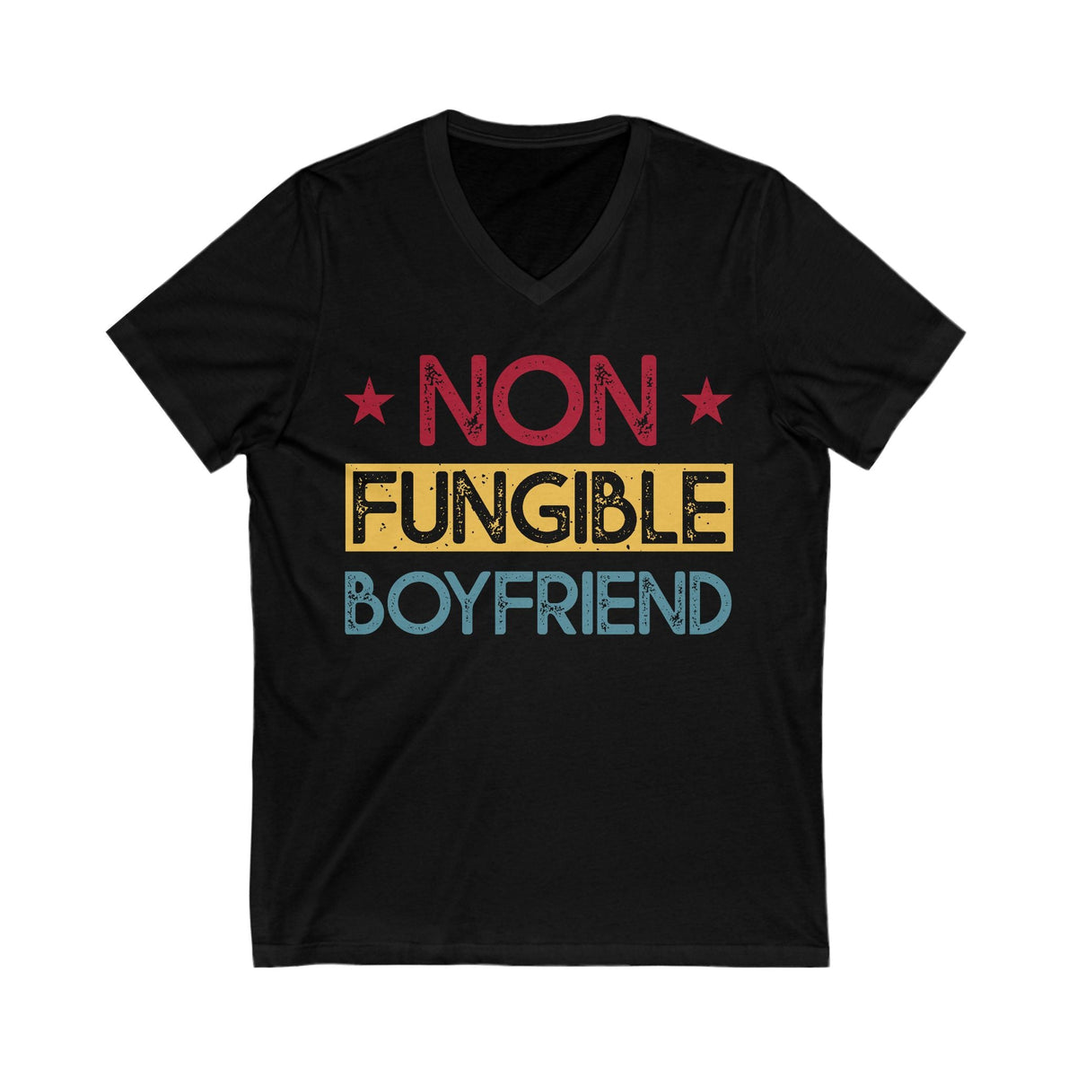 Non Fungible Boyfriend Crypto V-Neck – Cryptocurrency Shirt for Enthusiasts, Traders, and Meme Lovers