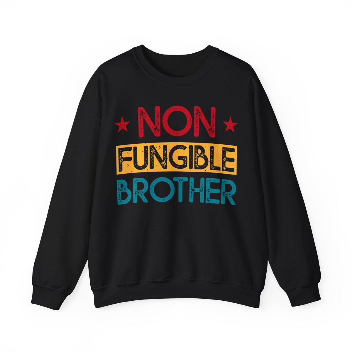 Non Fungible Brother Crypto Crewneck Sweatshirt – Cryptocurrency Shirt for Enthusiasts, Traders, and Meme Lovers