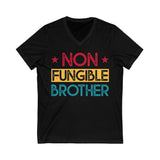 Non Fungible Brother Crypto V-Neck – Cryptocurrency Shirt for Enthusiasts, Traders, and Meme Lovers