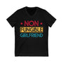 Non Fungible Girlfriend Crypto V-Neck – Cryptocurrency Shirt for Enthusiasts, Traders, and Meme Lovers