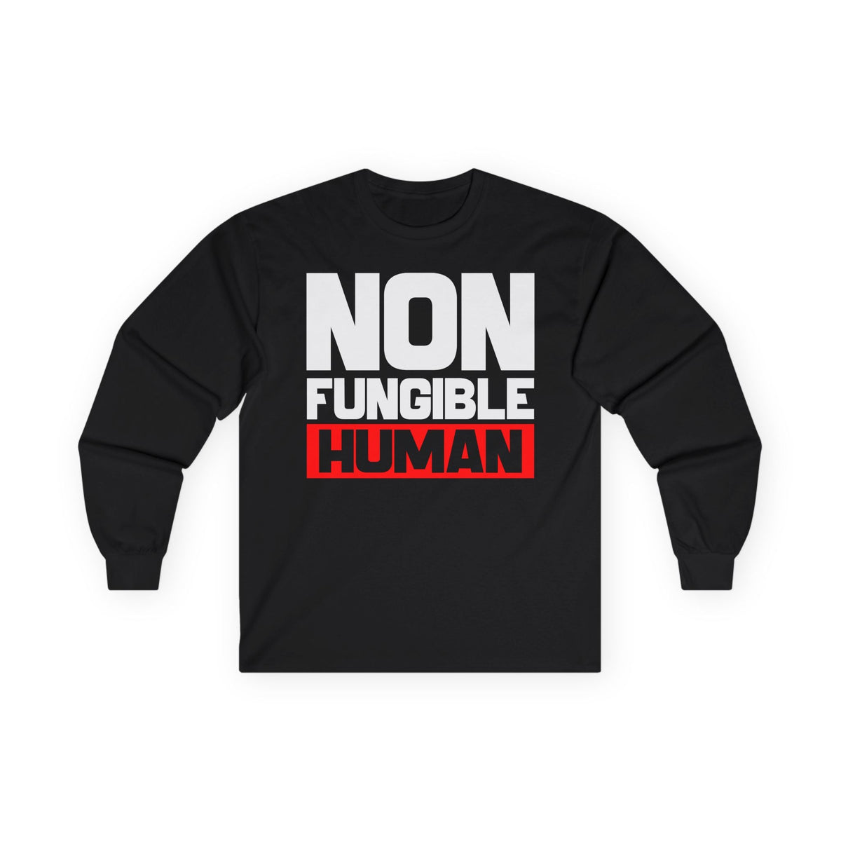 Non Fungible Human Crypto Long Sleeve – Cryptocurrency Shirt for Enthusiasts, Traders, and Meme Lovers