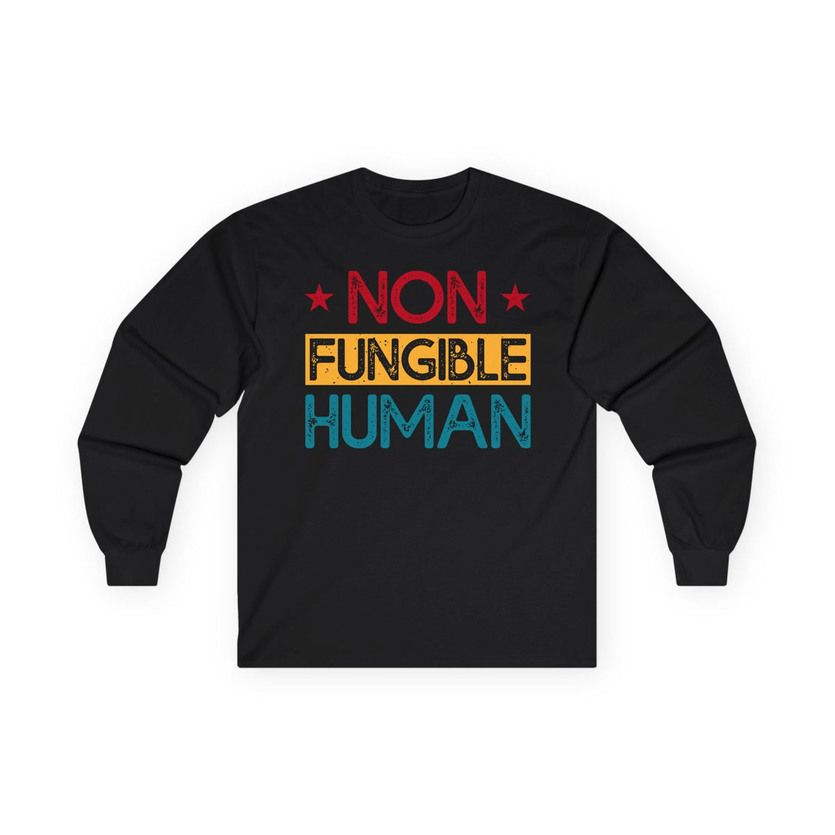 Non Fungible Human Crypto Long Sleeve – Cryptocurrency Shirt for Enthusiasts, Traders, and Meme Lovers