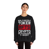 Non-Fungible Token Crypto Art Crypto Crewneck Sweatshirt – Cryptocurrency Shirt for Enthusiasts, Traders, and Meme Lovers