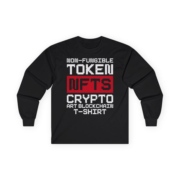 Non-Fungible Token Crypto Art Crypto Long Sleeve – Cryptocurrency Shirt for Enthusiasts, Traders, and Meme Lovers