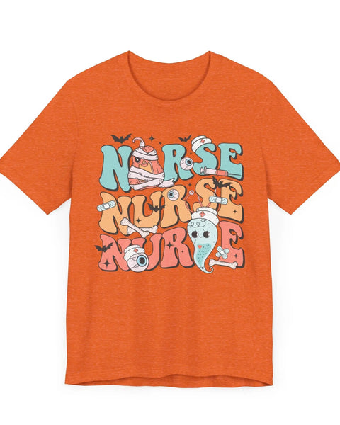 Nurse Halloween Shirt Cute Ghost And Pumpkin Medical Theme