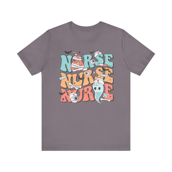 Nurse Halloween Shirt - Cute Ghost and Pumpkin with Medical Theme