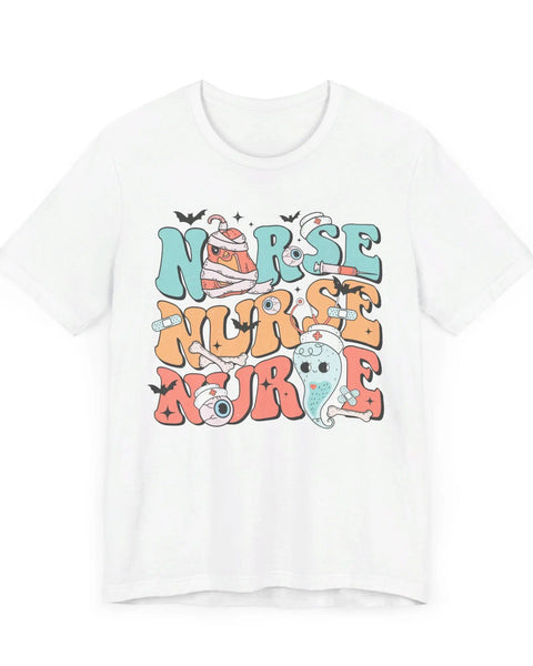 Nurse Halloween Shirt Cute Ghost And Pumpkin Medical Theme