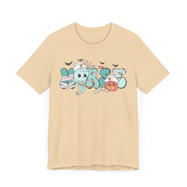 Nurse Halloween Shirt - Cute Ghost and Pumpkin with Medical Theme