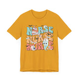 Nurse Halloween Shirt - Cute Ghost and Pumpkin with Medical Theme