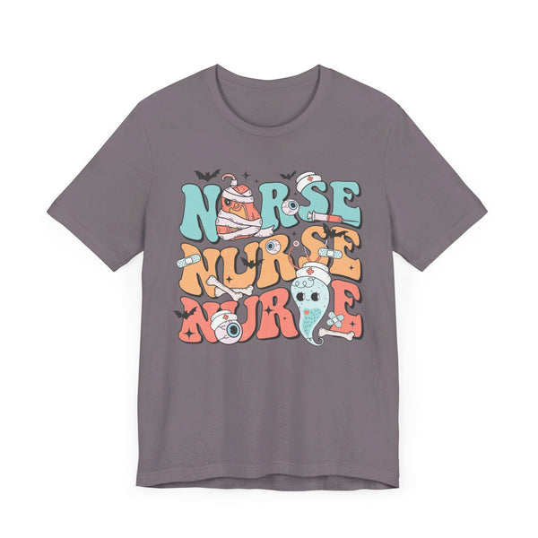 Nurse Halloween Shirt - Cute Ghost and Pumpkin with Medical Theme