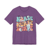 Nurse Halloween Shirt - Cute Ghost and Pumpkin with Medical Theme