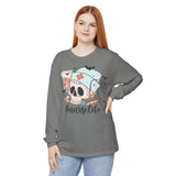 #NurseLife Halloween Long Sleeve T-Shirt - Skull and Medical Supplies Graphic Tee