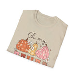 Oh My Gourd T-Shirt - Funny Fall Graphic Tee - Pumpkin Lover's Shirt - Cozy Autumn Fashion