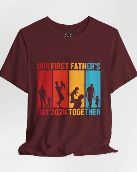 Our First Fathers Day Dads T Shirt Gift For Dad And Husband