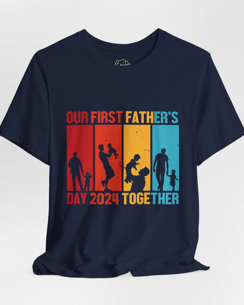Our First Fathers Day Dads T Shirt Gift For Dad And Husband