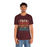 Papa, Grandpas Short Sleeve Crew Neck T-Shirt