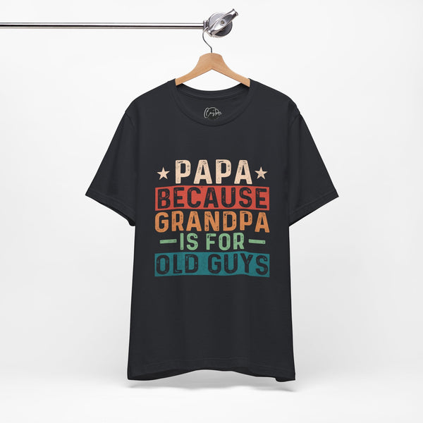 Papa, Grandpas Short Sleeve Crew Neck T-Shirt