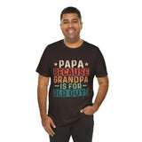 Papa, Grandpas Short Sleeve Crew Neck T-Shirt