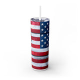 Patriotic American Flag Tumbler - 'We the People' Insulated Stainless Steel Drinkware - USA Constitution 20oz Travel Cup