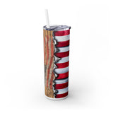 Patriotic American Flag Tumbler - 'We the People' Insulated Stainless Steel Drinkware - USA Constitution 20oz Travel Cup