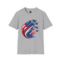 Patriotic Red White Blue USA Flag - 4th of July shirt, USA flag shirt, Red white blue tee, Patriotic - t-shirt, American