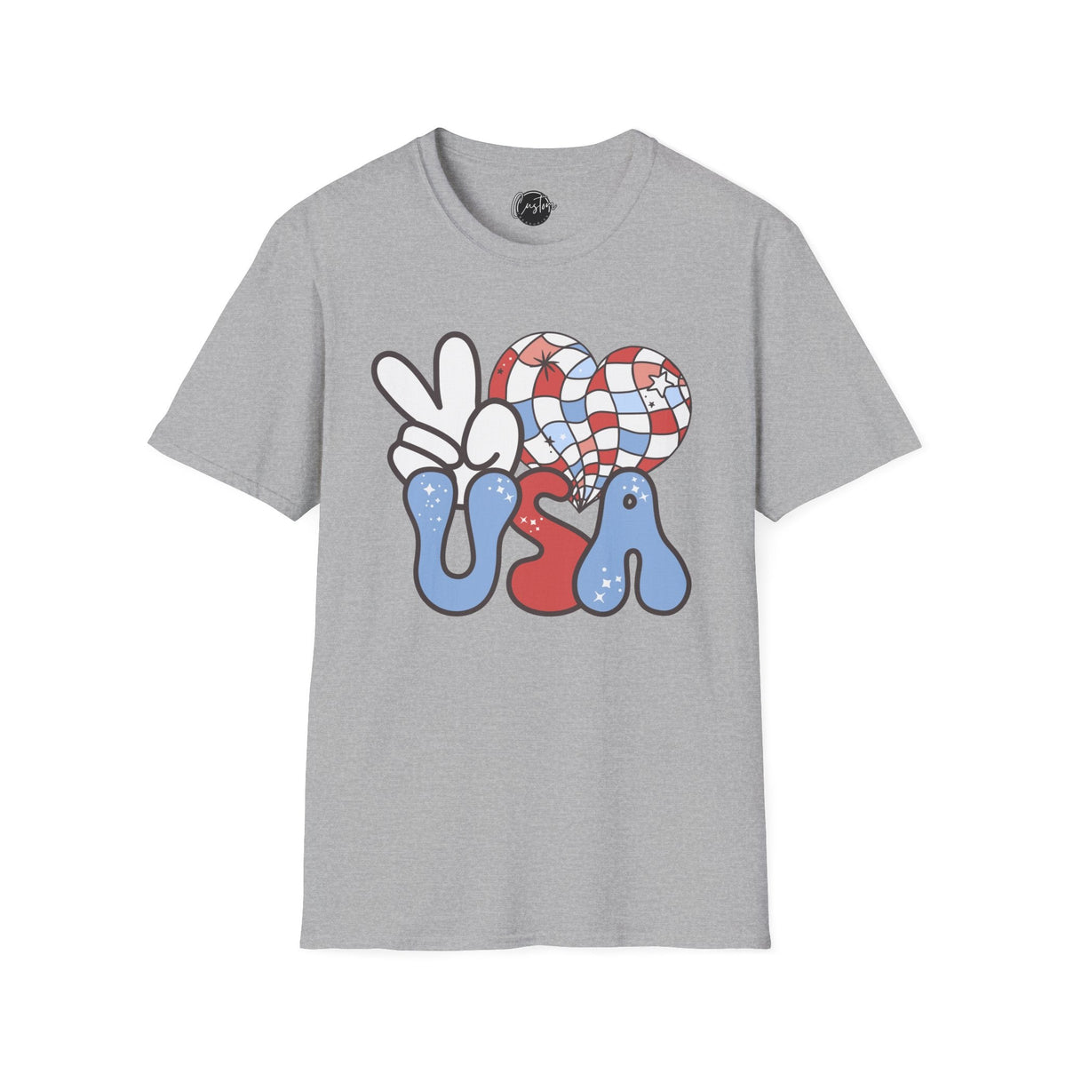 Peace Love USA - 4th of July shirt, USA flag shirt, Red white blue tee, Patriotic - t-shirt, American pride tee