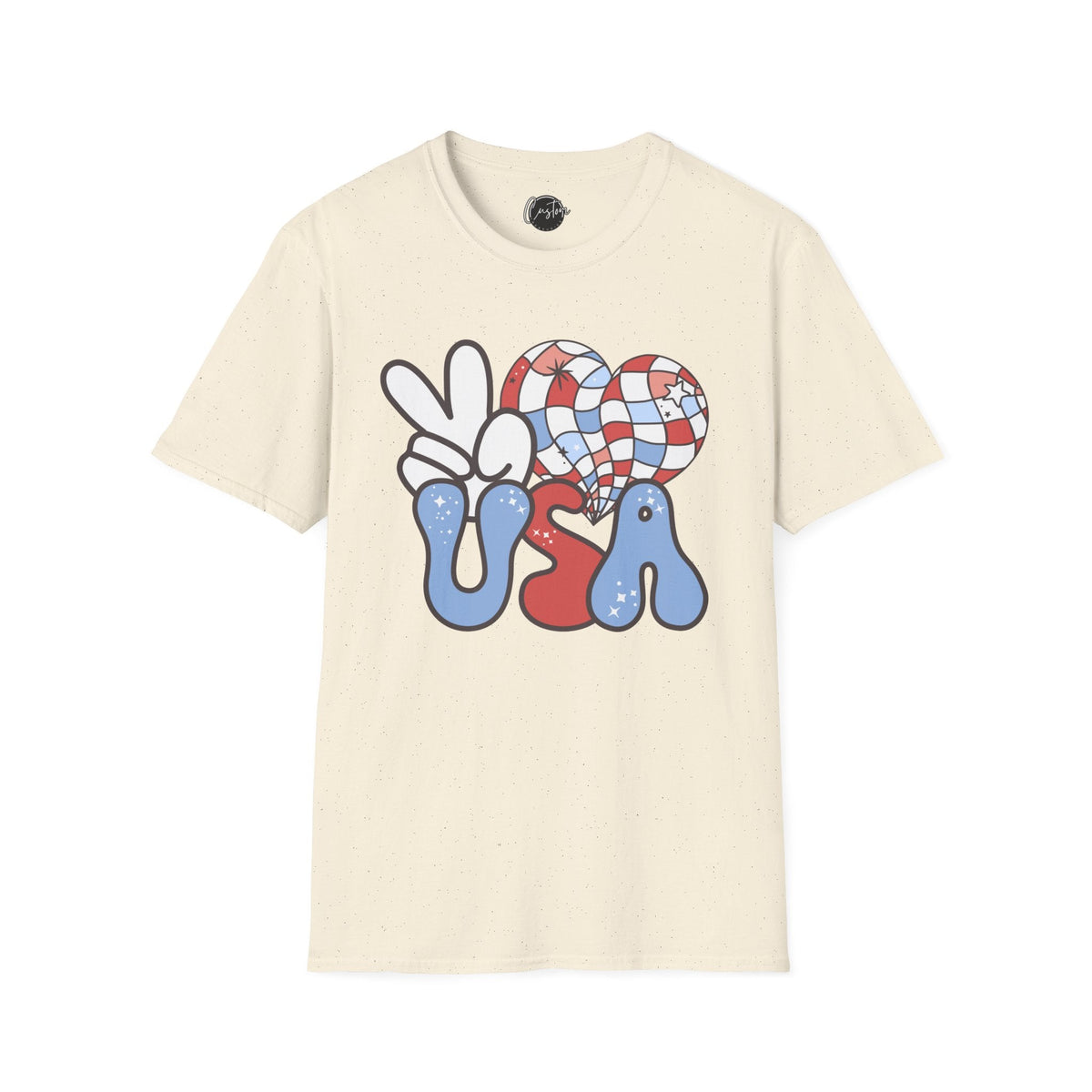 Peace Love USA - 4th of July shirt, USA flag shirt, Red white blue tee, Patriotic - t-shirt, American pride tee