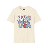 Peace Love USA - 4th of July shirt, USA flag shirt, Red white blue tee, Patriotic - t-shirt, American pride tee