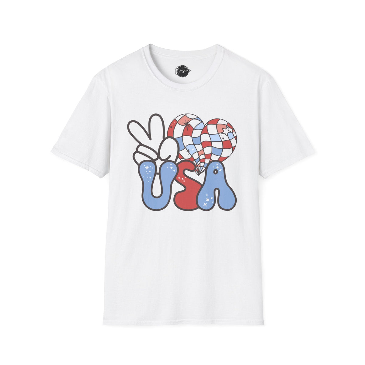 Peace Love USA - 4th of July shirt, USA flag shirt, Red white blue tee, Patriotic - t-shirt, American pride tee