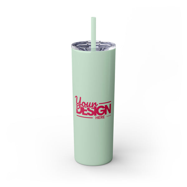 Personalized Skinny Tumbler with Straw, 20oz - Custom Travel Mug, Eco-Friendly Drinkware, Gift for Her, Stylish Hydration, Fun Party Favor
