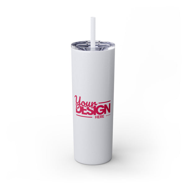Personalized Skinny Tumbler with Straw, 20oz - Custom Travel Mug, Eco-Friendly Drinkware, Gift for Her, Stylish Hydration, Fun Party Favor