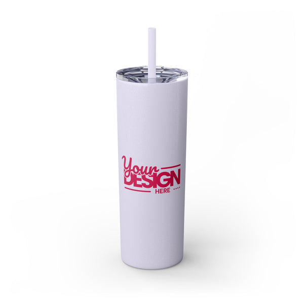 Personalized Skinny Tumbler with Straw, 20oz - Custom Travel Mug, Eco-Friendly Drinkware, Gift for Her, Stylish Hydration, Fun Party Favor