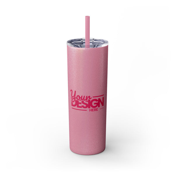 Personalized Skinny Tumbler with Straw, 20oz - Custom Travel Mug, Eco-Friendly Drinkware, Gift for Her, Stylish Hydration, Fun Party Favor