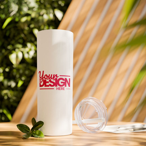 Personalized Skinny Tumbler with Straw, 20oz - Custom Travel Mug, Eco-Friendly Drinkware, Gift for Her, Stylish Hydration, Fun Party Favor