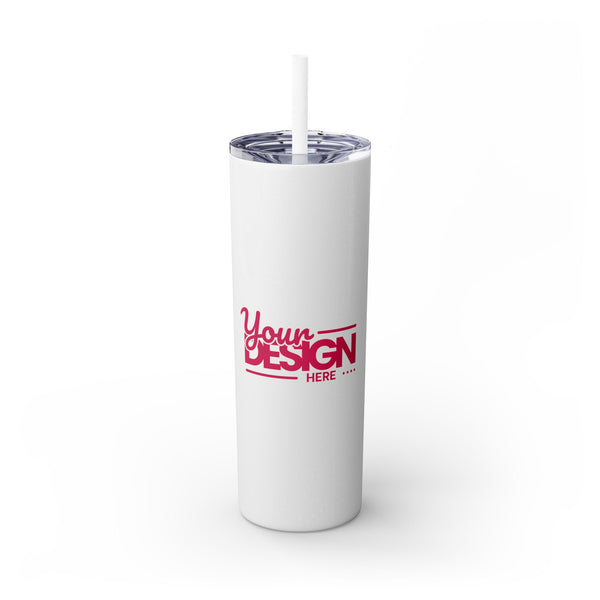 Personalized Skinny Tumbler with Straw, 20oz - Custom Travel Mug, Eco-Friendly Drinkware, Gift for Her, Stylish Hydration, Fun Party Favor