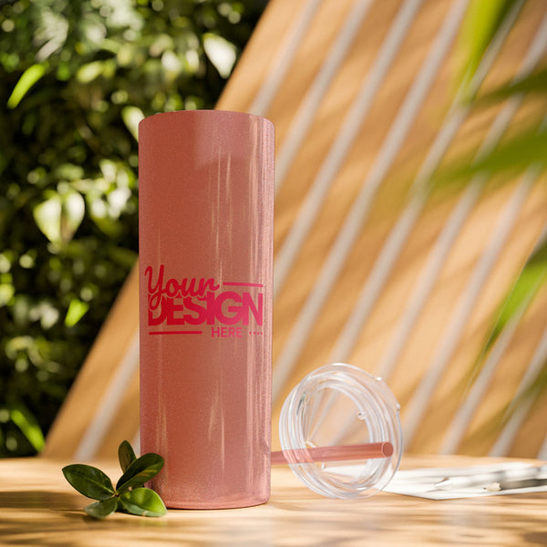 Personalized Skinny Tumbler with Straw, 20oz - Custom Travel Mug, Eco-Friendly Drinkware, Gift for Her, Stylish Hydration, Fun Party Favor