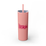 Personalized Skinny Tumbler with Straw, 20oz - Custom Travel Mug, Eco-Friendly Drinkware, Gift for Her, Stylish Hydration, Fun Party Favor