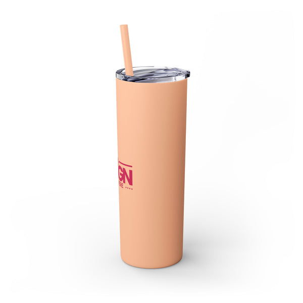 Personalized Skinny Tumbler with Straw, 20oz - Custom Travel Mug, Eco-Friendly Drinkware, Gift for Her, Stylish Hydration, Fun Party Favor