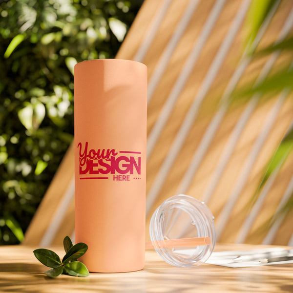 Personalized Skinny Tumbler with Straw, 20oz - Custom Travel Mug, Eco-Friendly Drinkware, Gift for Her, Stylish Hydration, Fun Party Favor