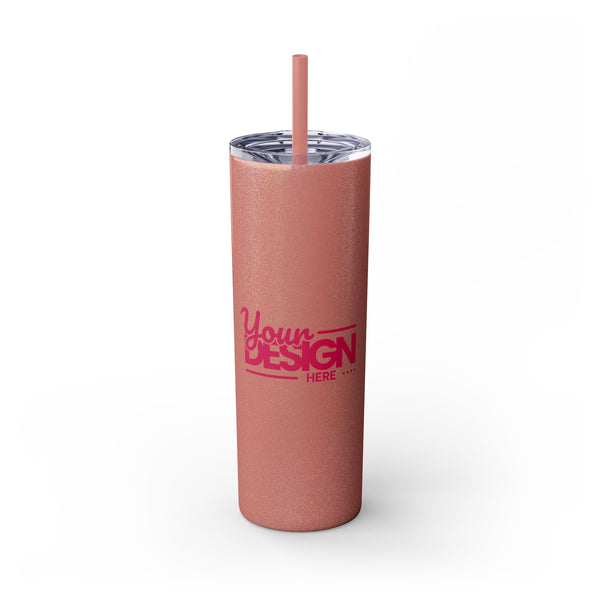 Personalized Skinny Tumbler with Straw, 20oz - Custom Travel Mug, Eco-Friendly Drinkware, Gift for Her, Stylish Hydration, Fun Party Favor