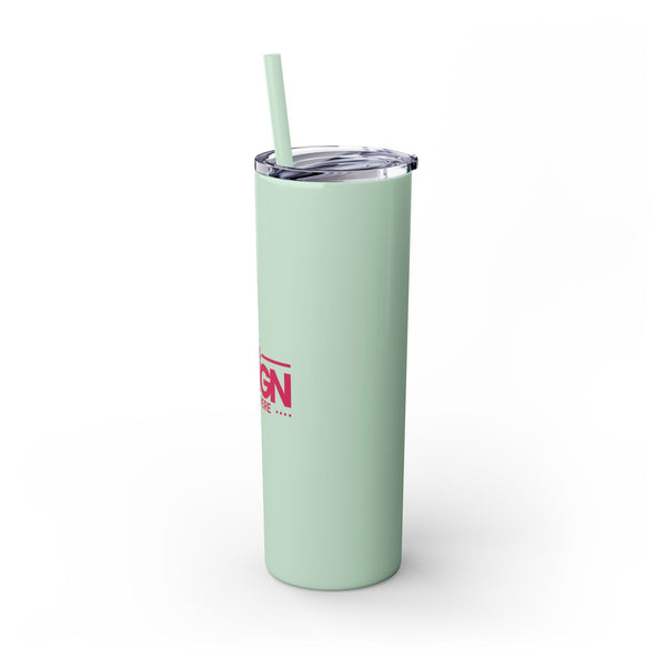 Personalized Skinny Tumbler with Straw, 20oz - Custom Travel Mug, Eco-Friendly Drinkware, Gift for Her, Stylish Hydration, Fun Party Favor