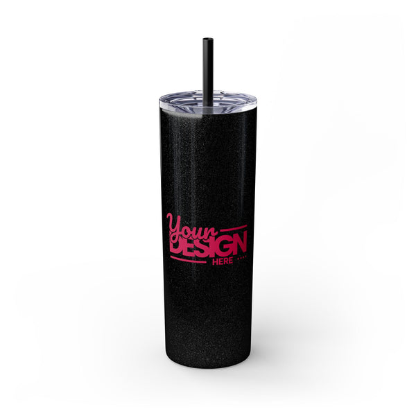 Personalized Skinny Tumbler with Straw, 20oz - Custom Travel Mug, Eco-Friendly Drinkware, Gift for Her, Stylish Hydration, Fun Party Favor