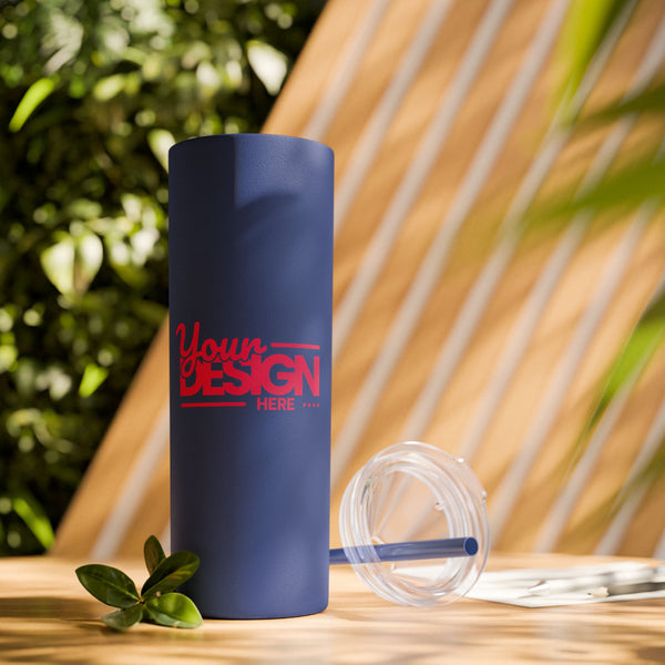 Personalized Skinny Tumbler with Straw, 20oz - Custom Travel Mug, Eco-Friendly Drinkware, Gift for Her, Stylish Hydration, Fun Party Favor