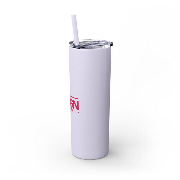 Personalized Skinny Tumbler with Straw, 20oz - Custom Travel Mug, Eco-Friendly Drinkware, Gift for Her, Stylish Hydration, Fun Party Favor