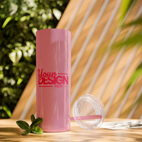 Personalized Skinny Tumbler with Straw, 20oz - Custom Travel Mug, Eco-Friendly Drinkware, Gift for Her, Stylish Hydration, Fun Party Favor