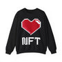 Pixel Heart NFT Crypto Crewneck Sweatshirt – Cryptocurrency Shirt for Enthusiasts, Traders, and Meme Lovers