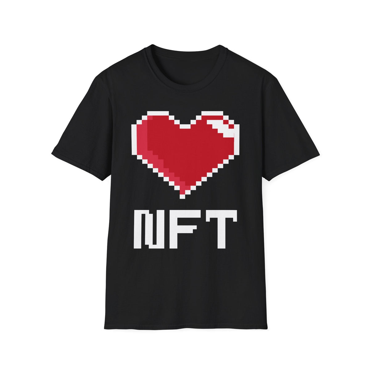 Pixel Heart NFT Crypto T-Shirt – Cryptocurrency Shirt for Enthusiasts, Traders, and Meme Lovers