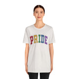 Pride Short Sleeve T-Shirt - Celebrate LGBTQ+ Equality - Vibrant Rainbow Design