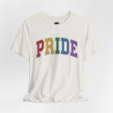 Pride Short Sleeve T-Shirt - Celebrate LGBTQ+ Equality - Vibrant Rainbow Design